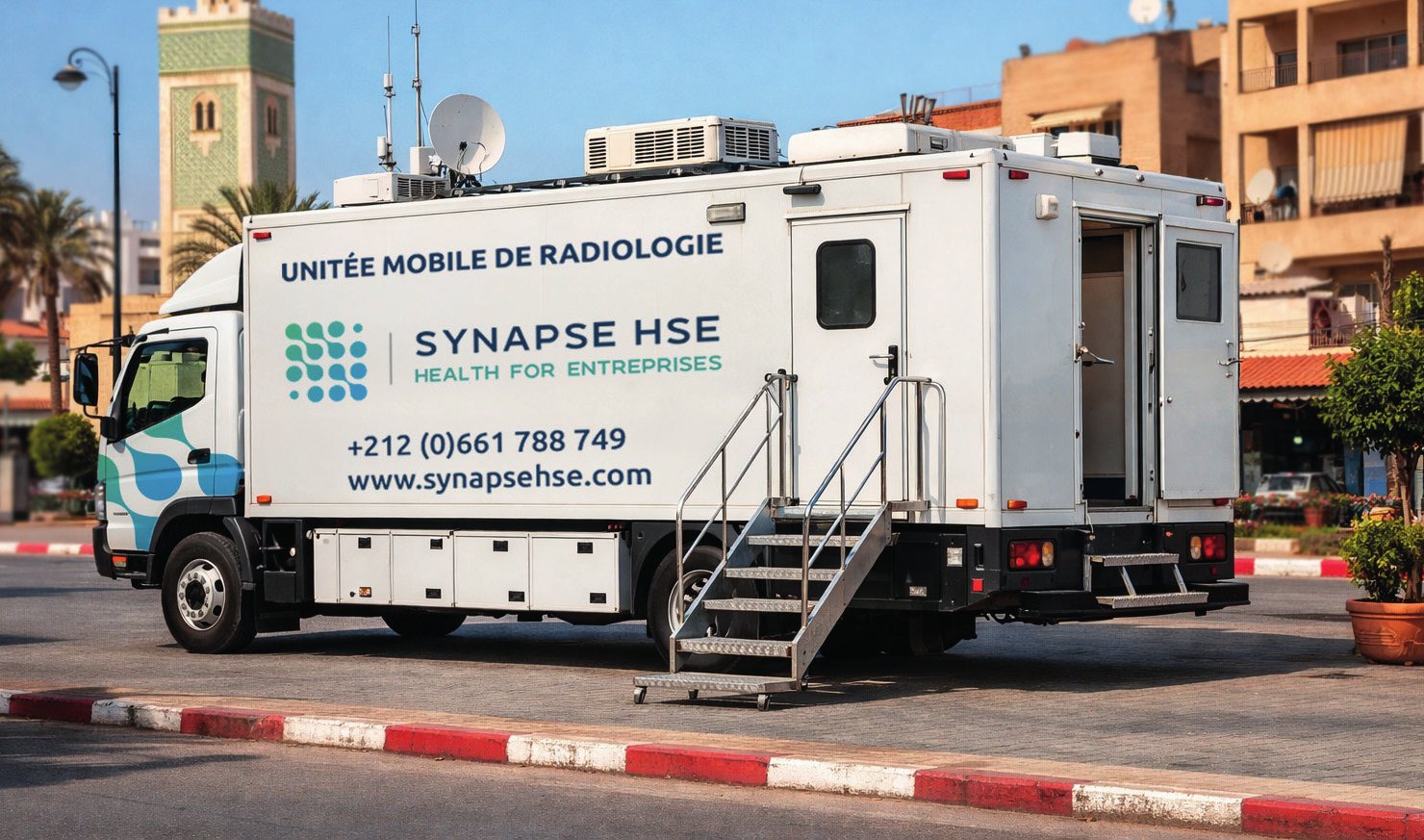 Unité mobile de radiologie Synapse HSE en intervention